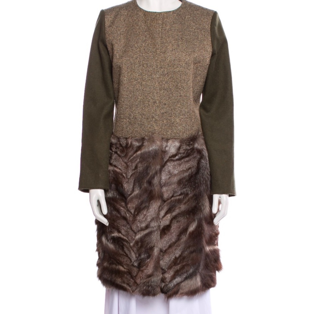 Tory Burch Fur Coat, Small, EUC